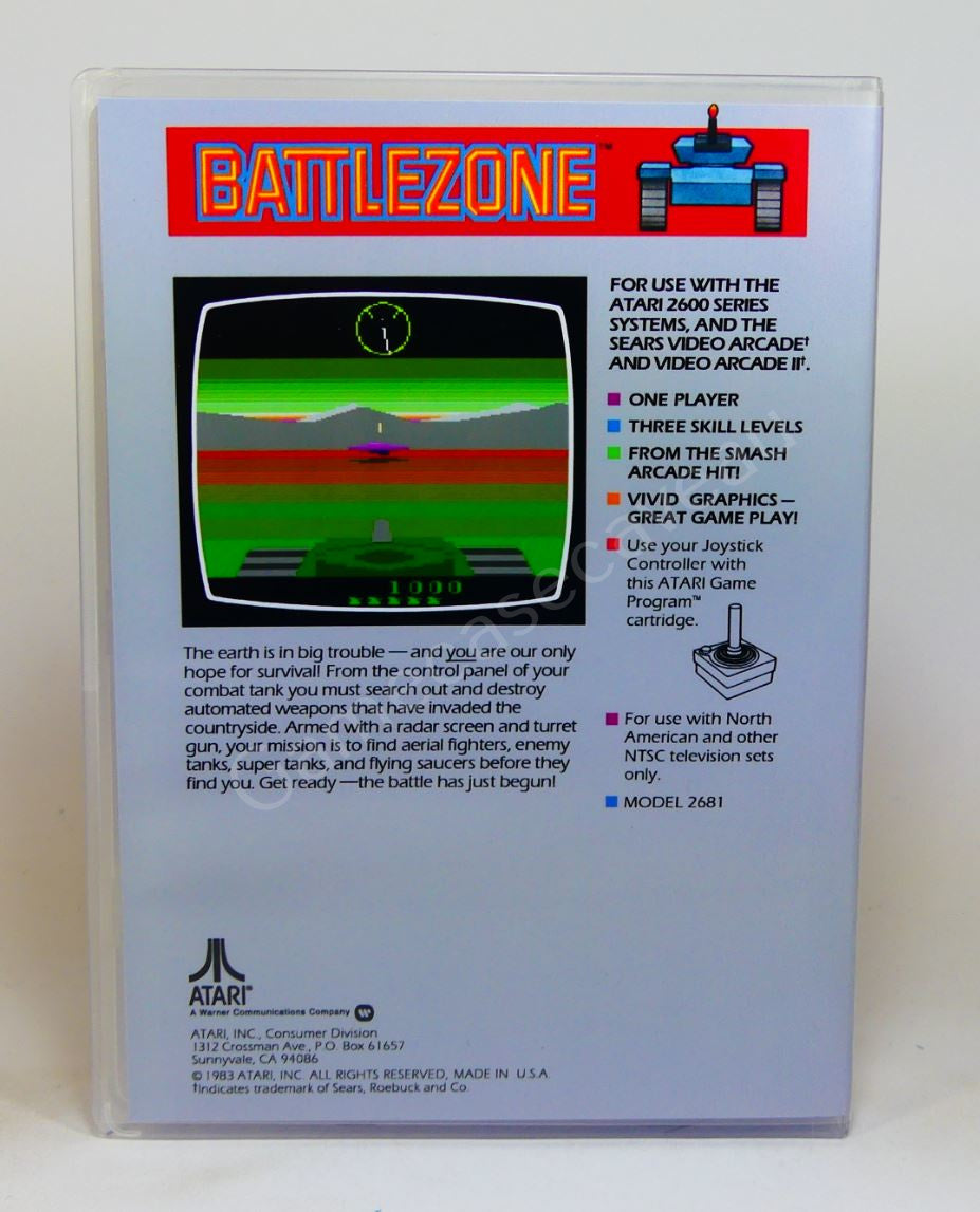 Battlezone - 2600 Replacement Case