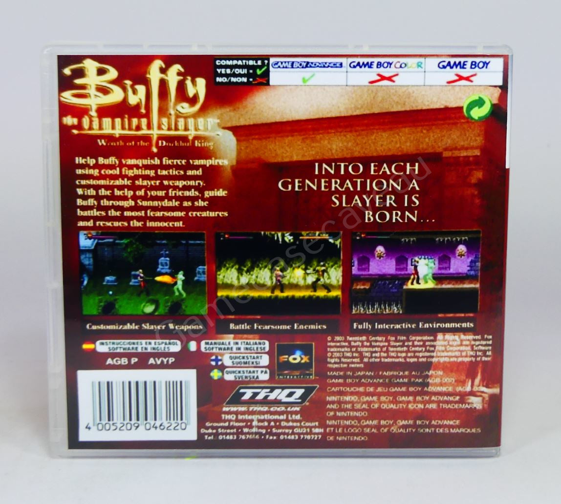 Buffy The Vampire Slayer Wrath of the Darkhul King - GBA Replacement Case