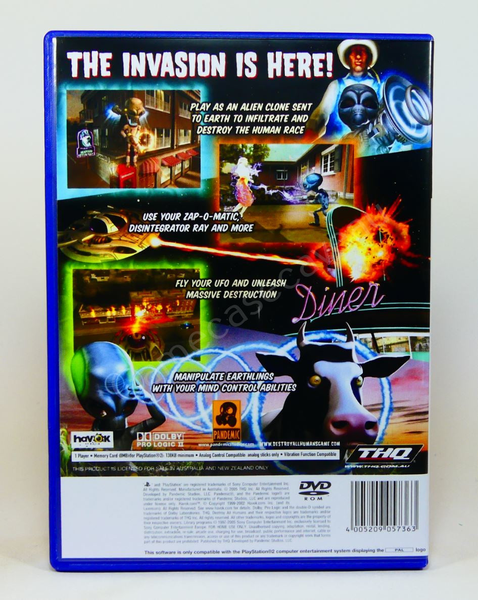 Destroy All Humans - PS2 Replacement Case