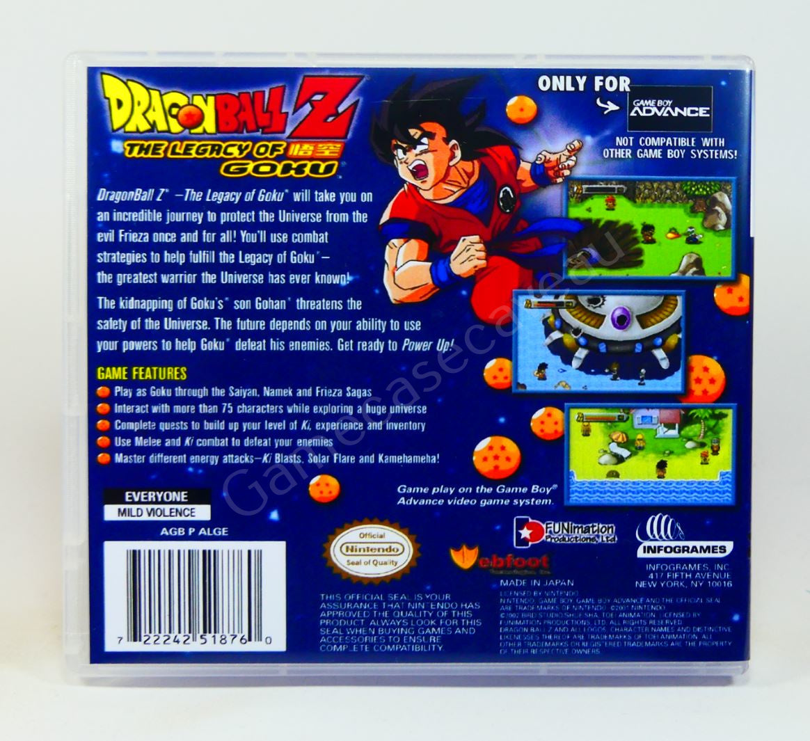 Dragon Ball Z The Legacy of Goku - GBA Replacement Case