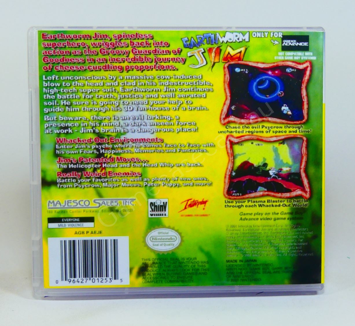 Earthworm Jim - GBA Replacement Case