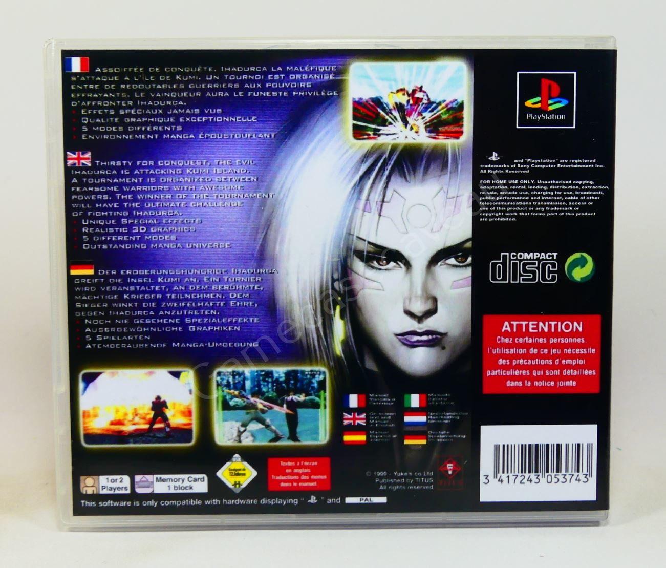 Evil Zone - PS1 Replacement Case
