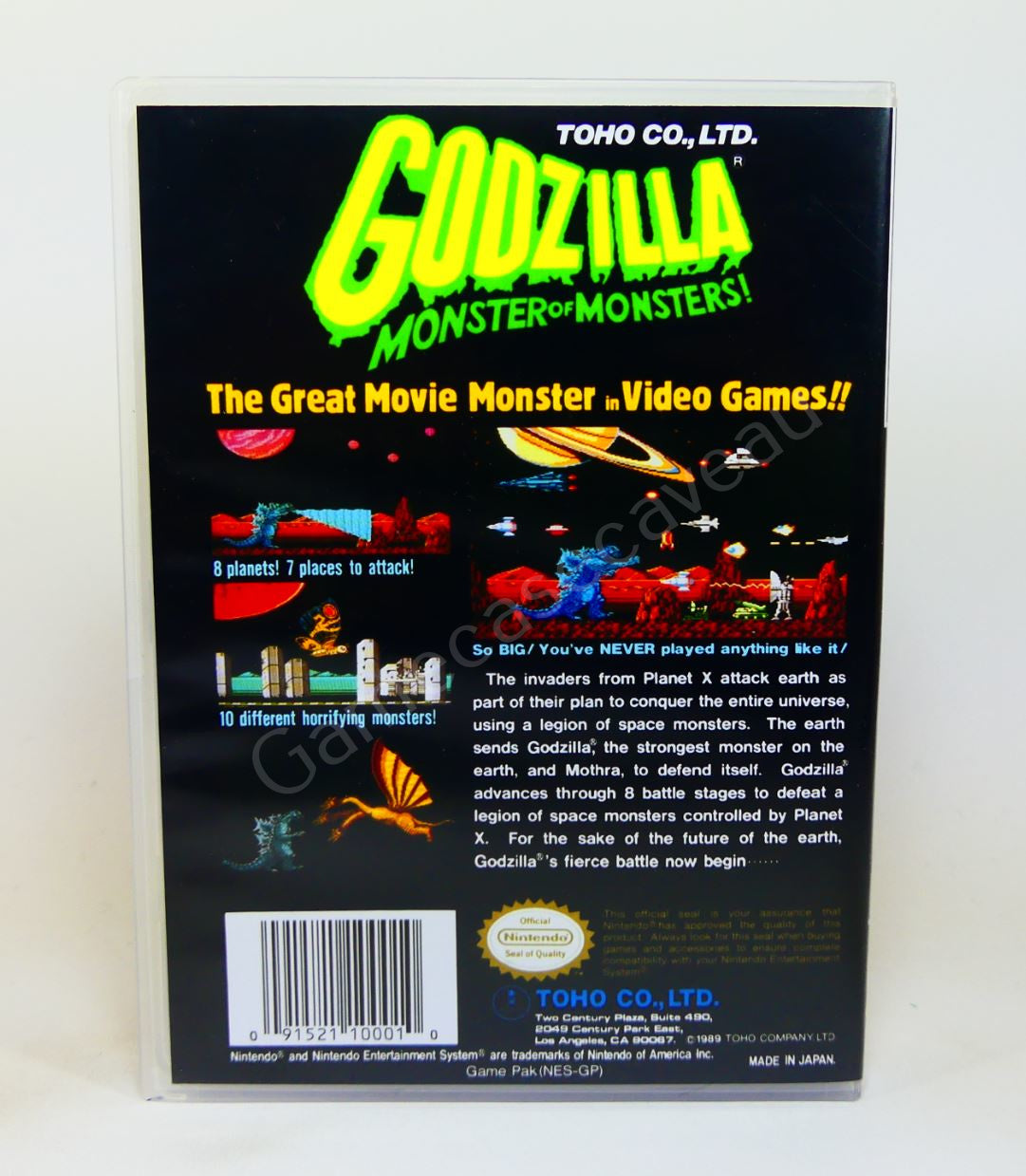 Godzilla - NES Replacement Case