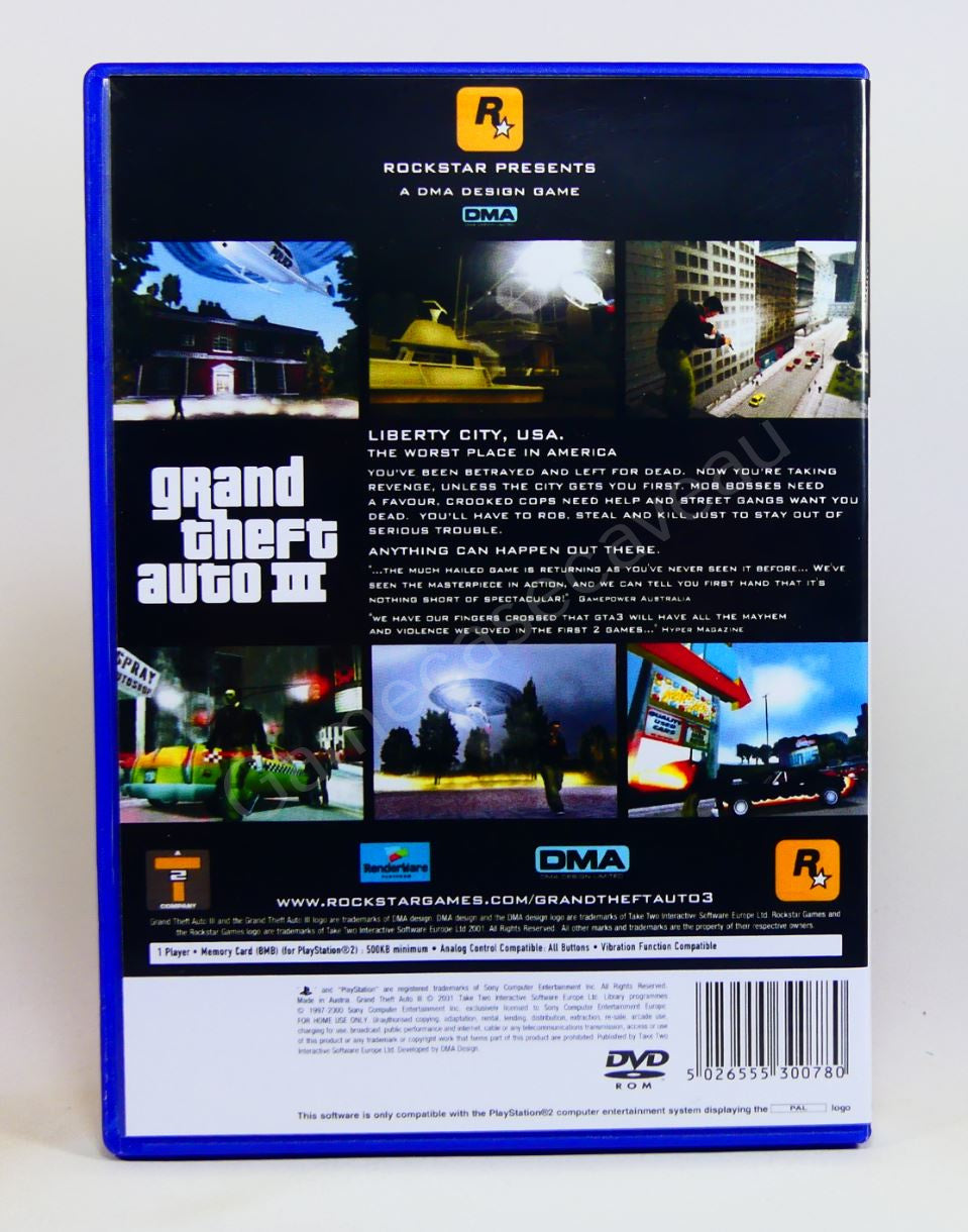 GTA Grand Theft Auto III - PS2 Replacement Case