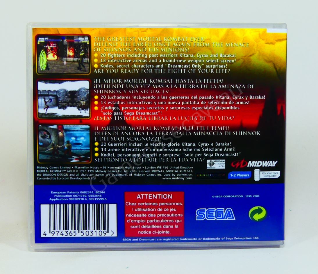Mortal Kombat Gold - DC Replacement Case