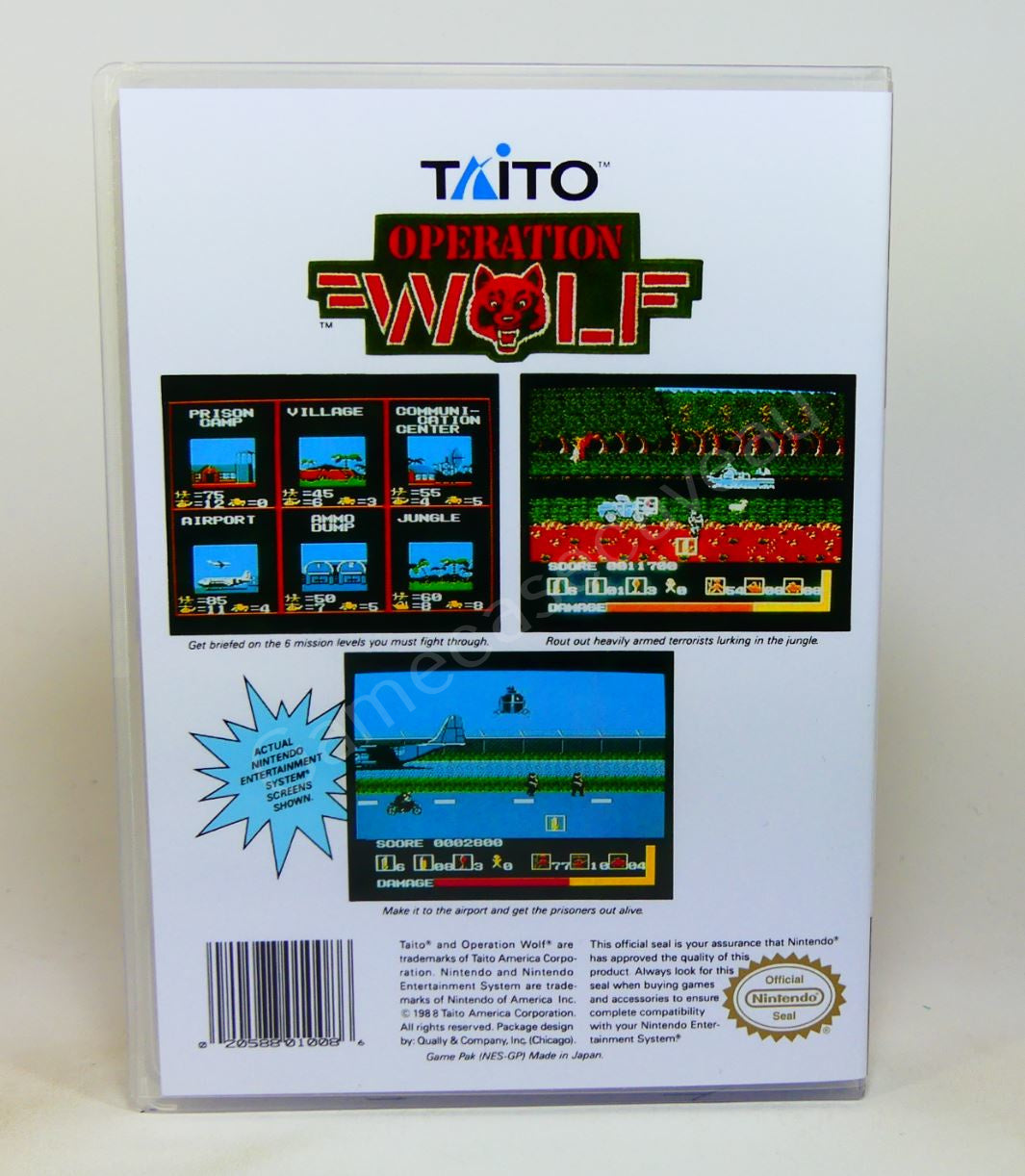 Operation Wolf - NES Replacement Case