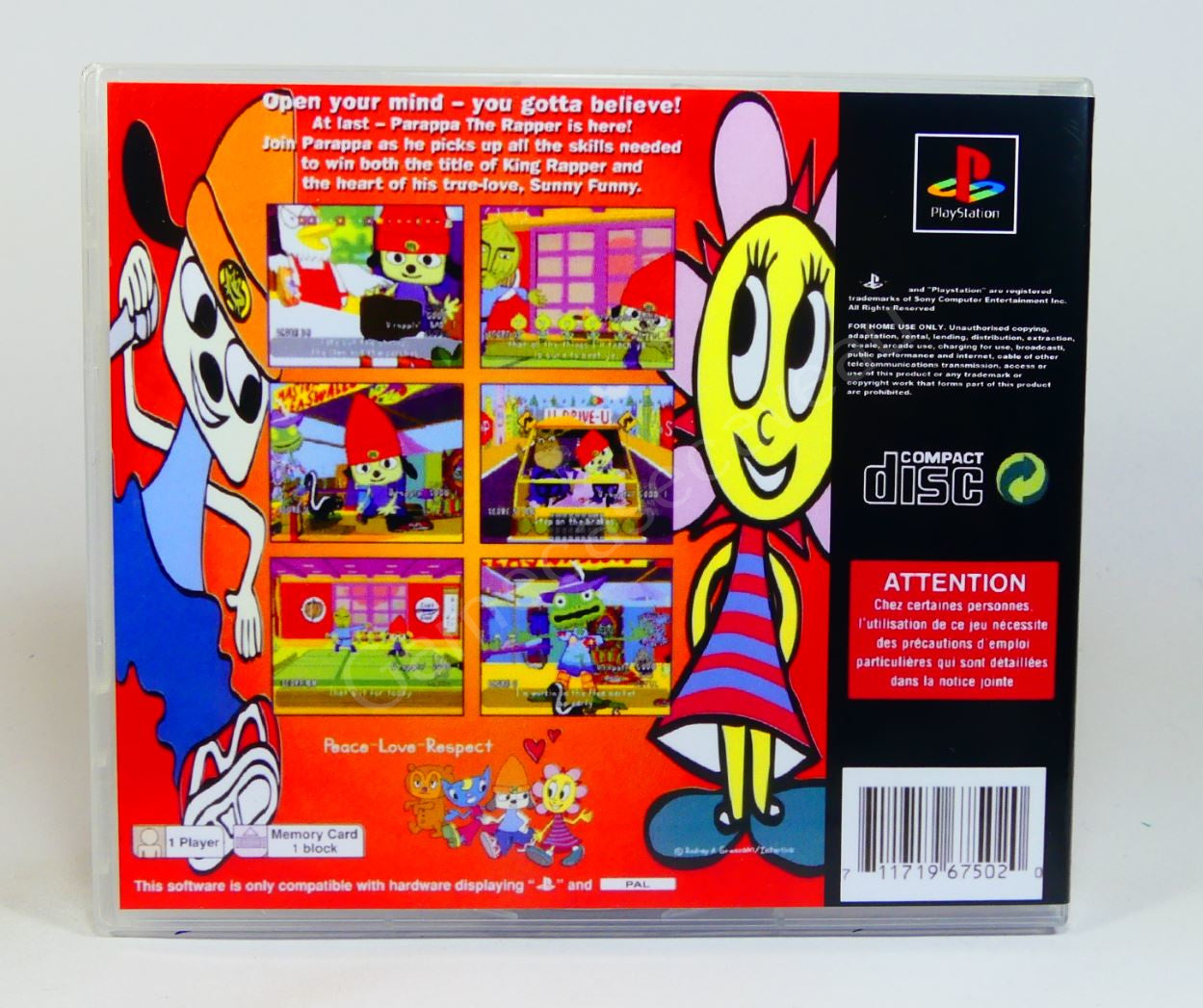 PaRappa The Rapper - PS1 Replacement Case