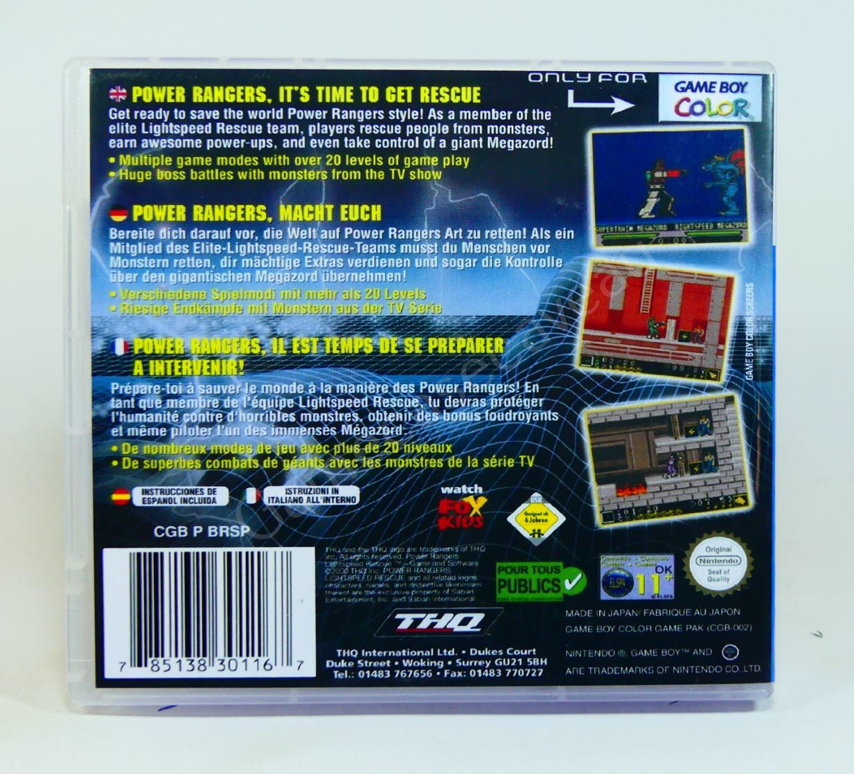 Saban's Power Rangers Light Speed Rescue - GBC Replacement Case