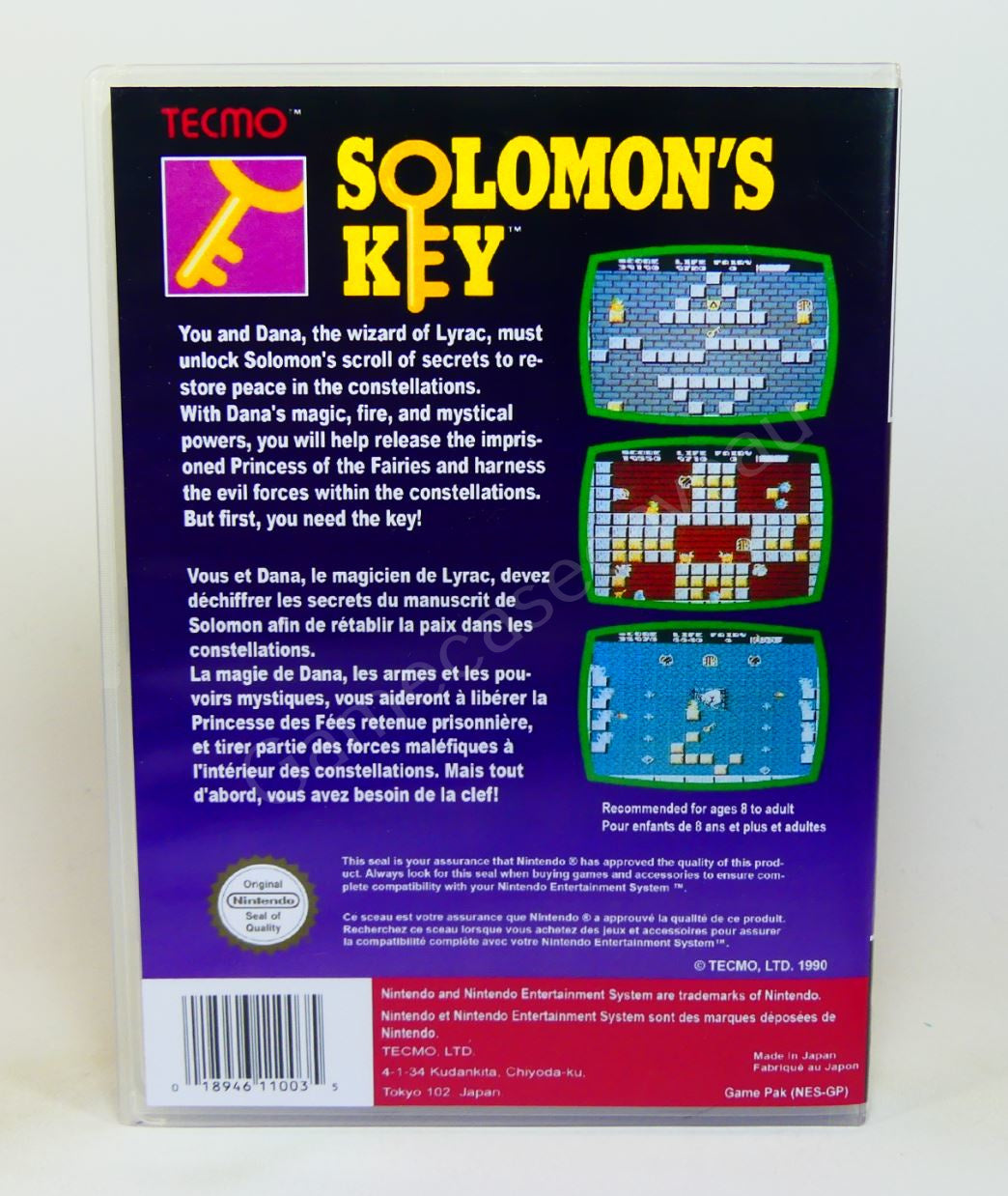 Solomon's Key - NES Replacement Case