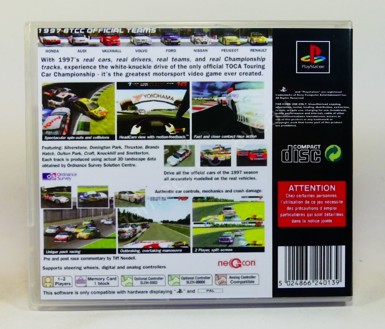 TOCA Touring Car Championship- PS1 Replacement Case