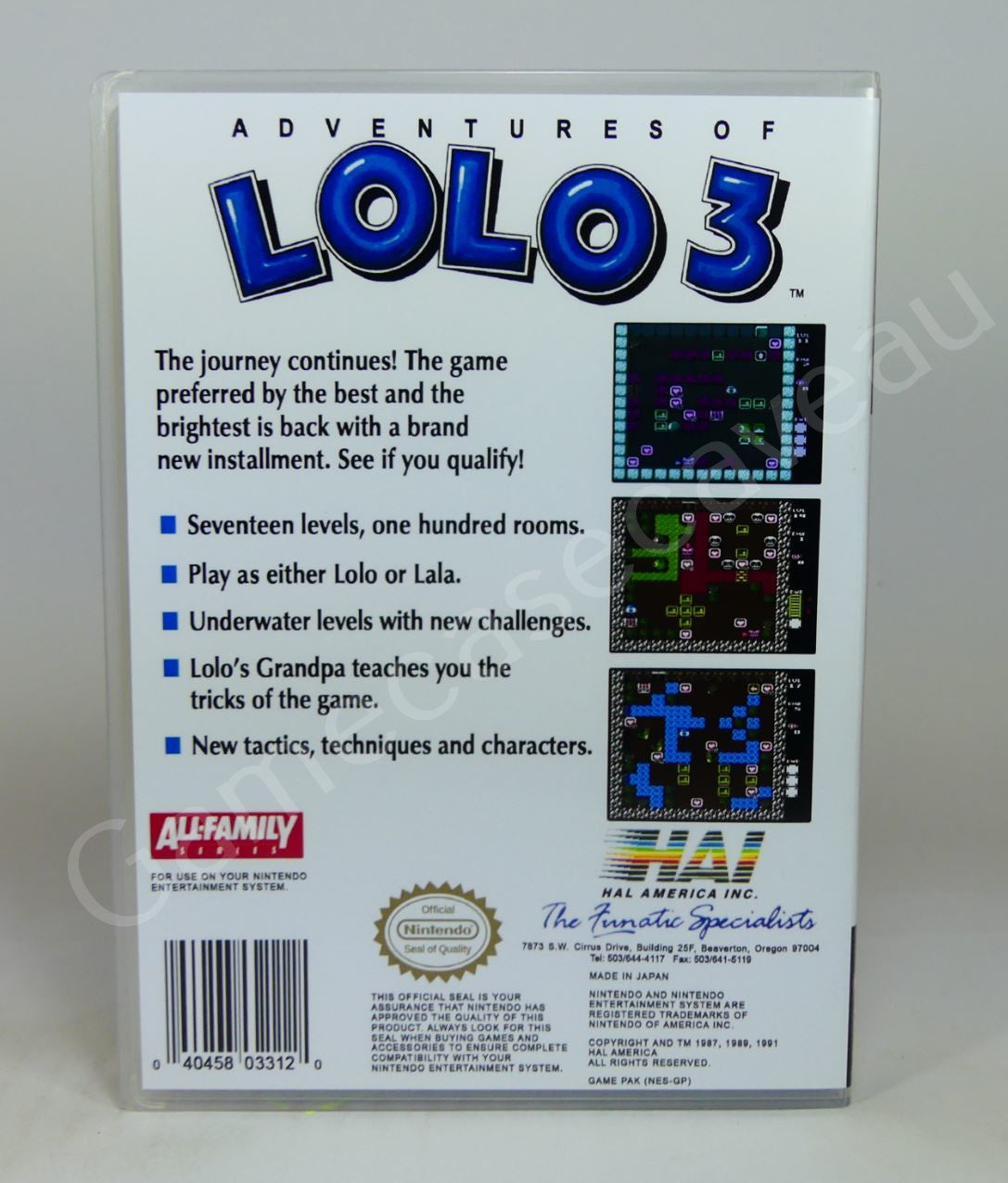 Adventures of Lolo 3 - NES Replacement Case