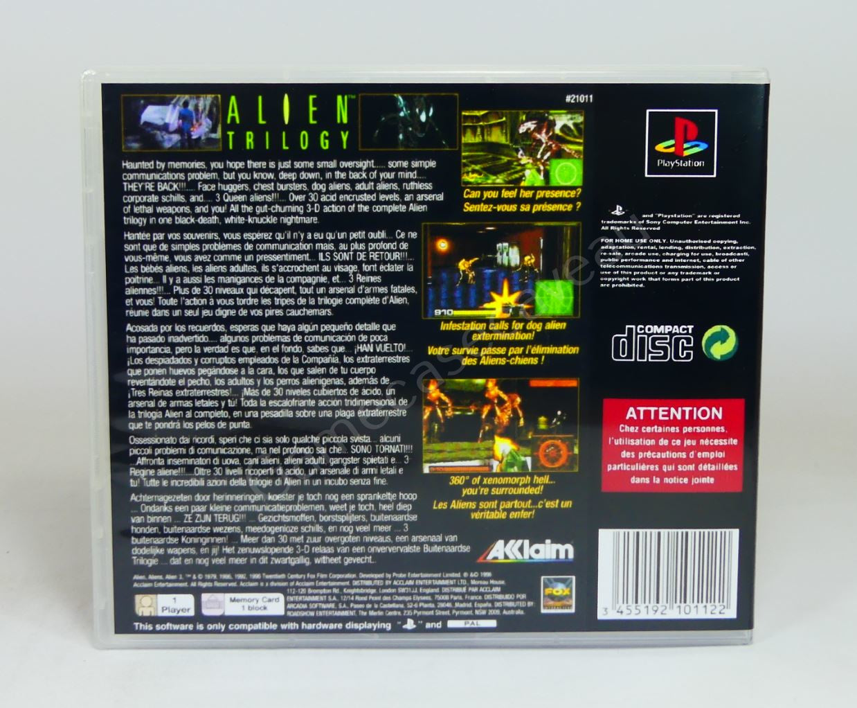 Alien Trilogy - PS1 Replacement Case