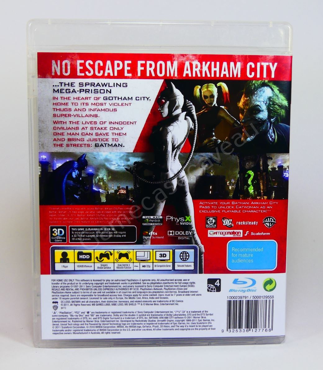 Batman Arkham City - PS3 Replacement Case