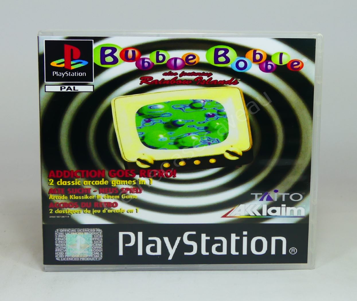 Bubble Bobble also ft Rainbow Islands - PS1 Replacement Case
