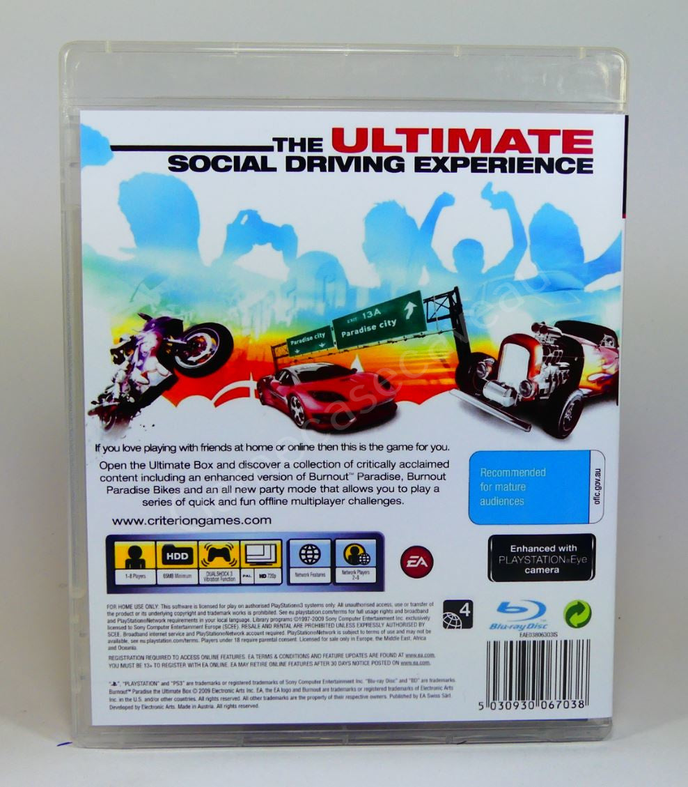Burnout Paradise Ultimate Box - PS3 Replacement Case
