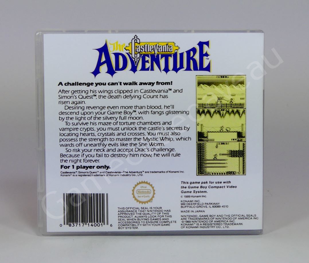 Castlevania Adventure - GB Replacement Case