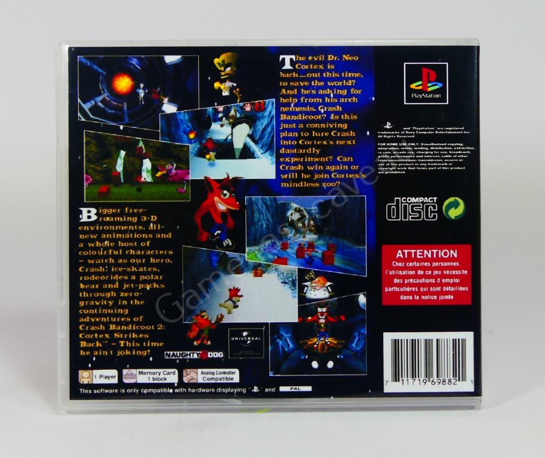 Crash Bandicoot 2 - PS1 Replacement Case