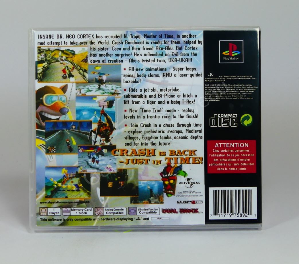 Crash Bandicoot 3 - PS1 Replacement Case