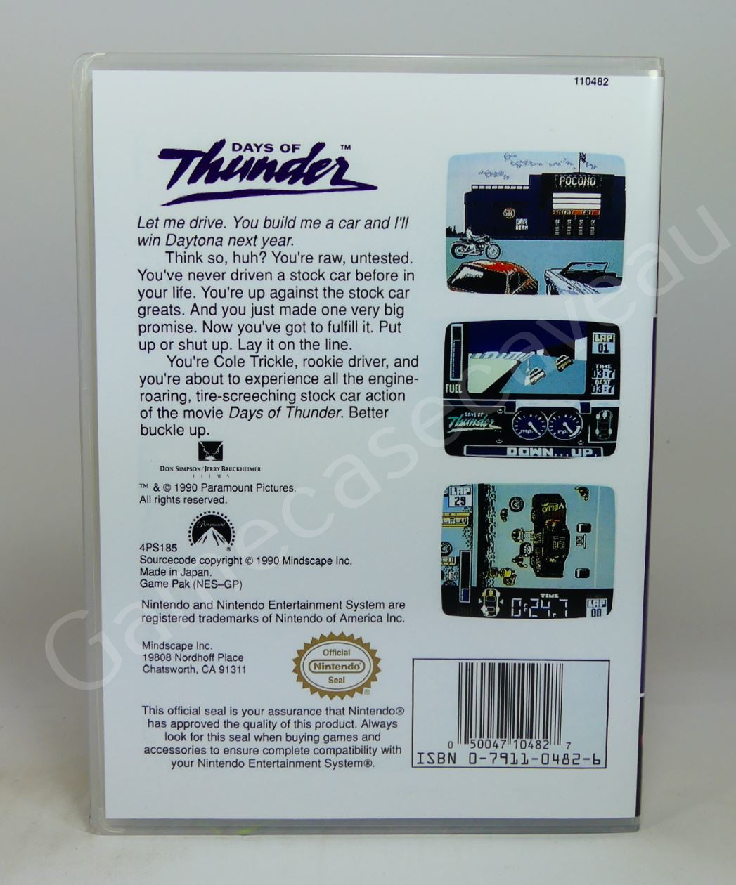 Days of Thunder - NES Replacement Case