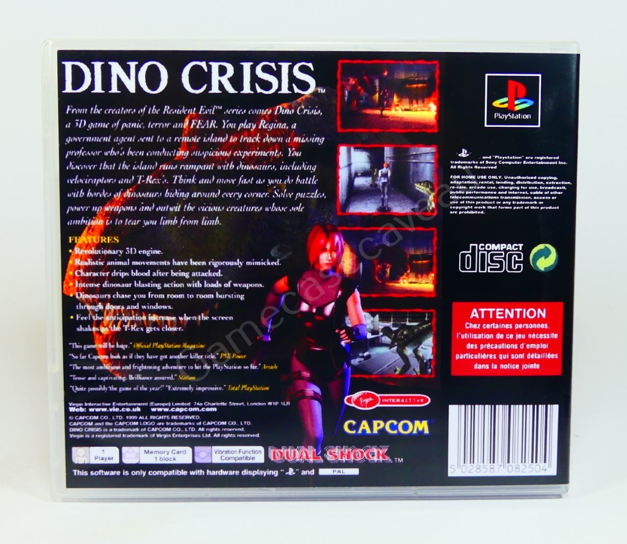 Dino Crisis - PS1 Replacement Case