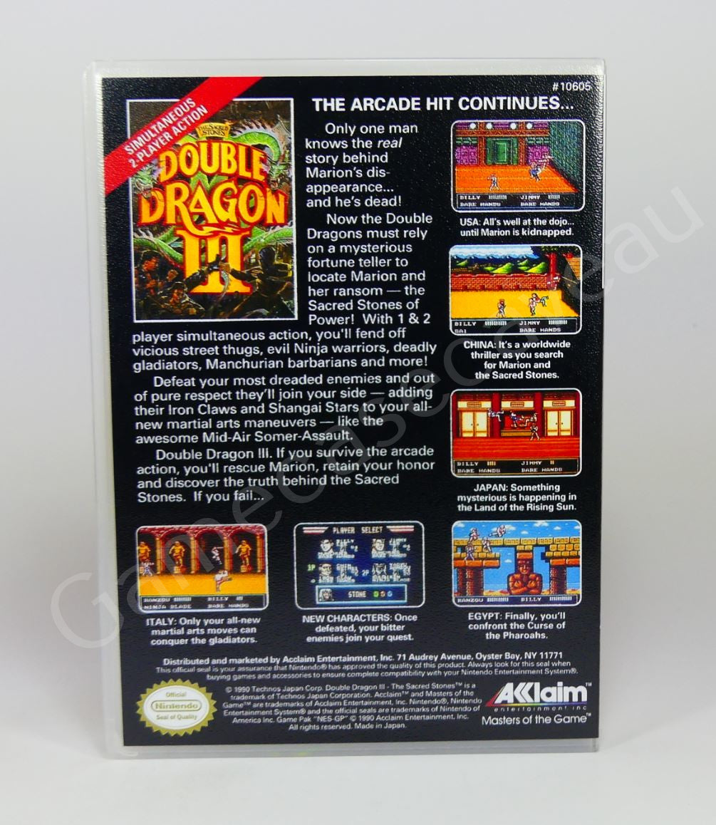 Double Dragon III - NES Replacement Case
