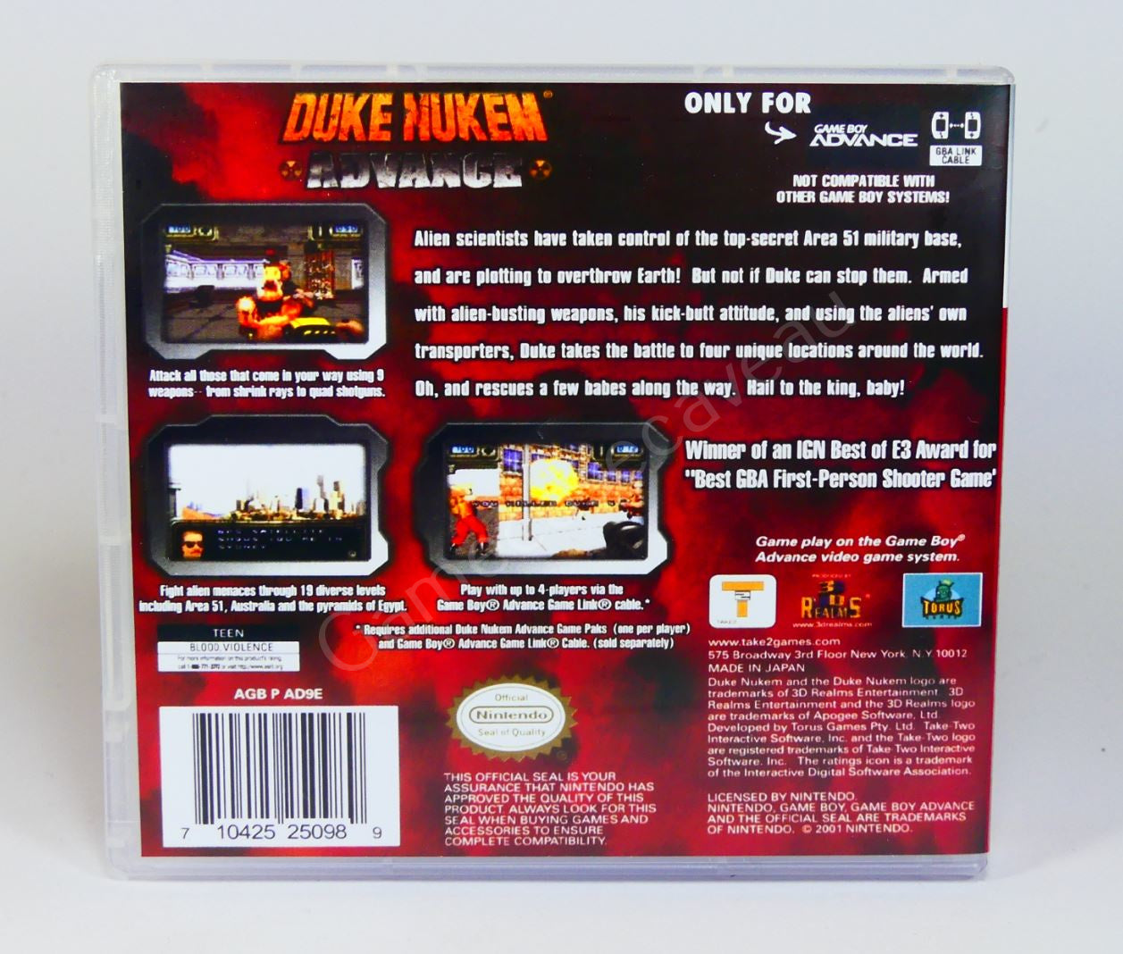 Duke Nukem Advance - GBA Replacement Case