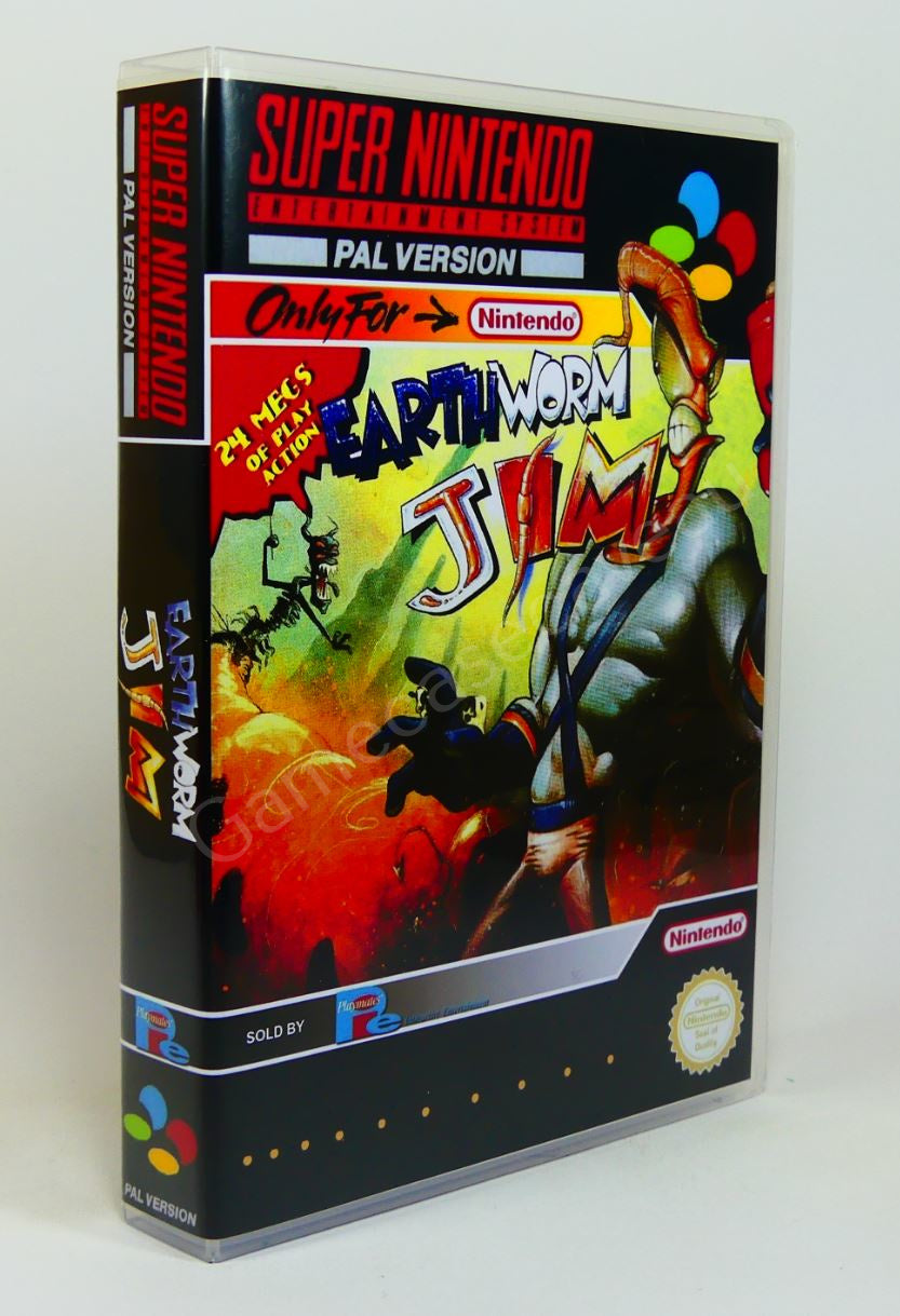 Earthworm Jim - SNES Replacement Case