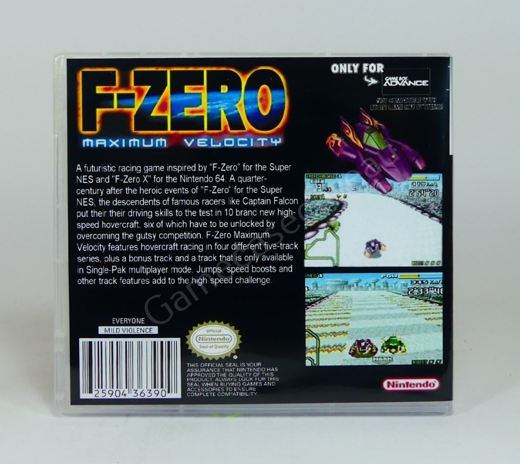 F-Zero Maximum Velocity - GBA Replacement Case