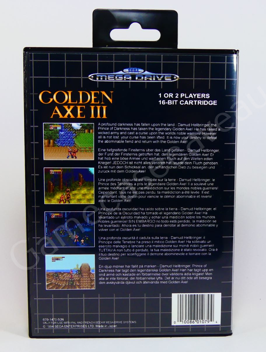 Golden Axe III - SMD Replacement Case