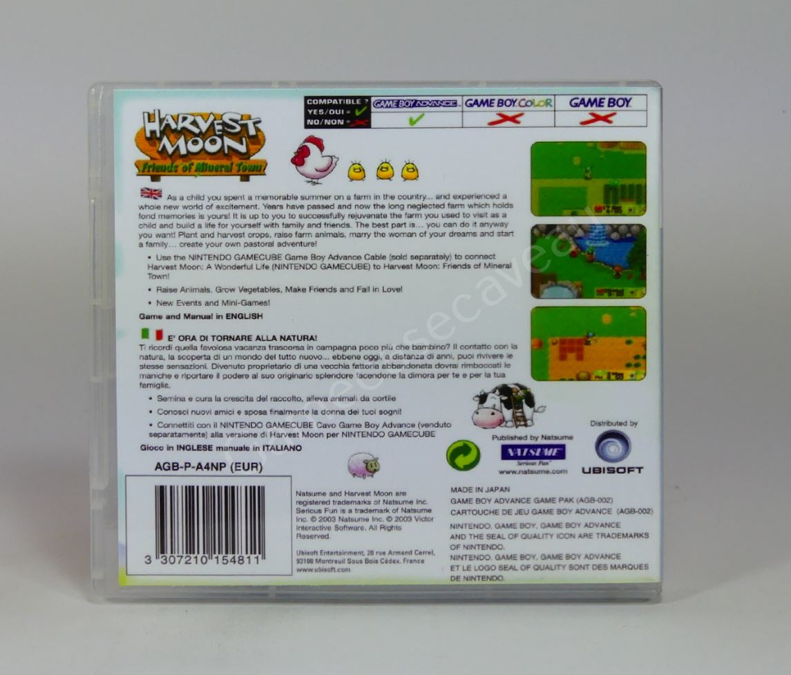 Harvest Moon Friends of Mineral Town - GBA Replacement Case
