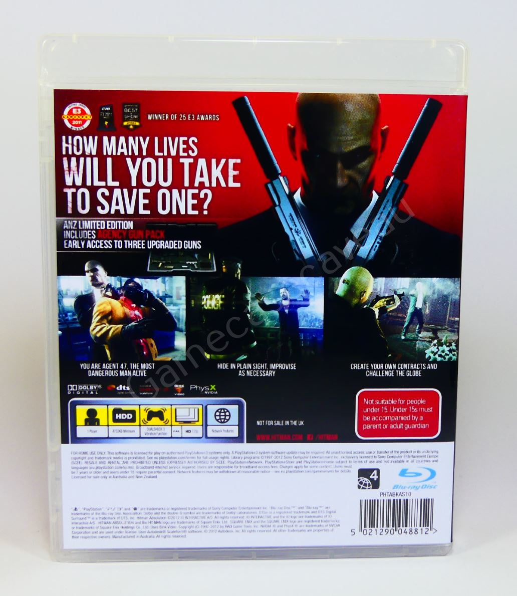 Hitman Absolution - PS3 Replacement Case
