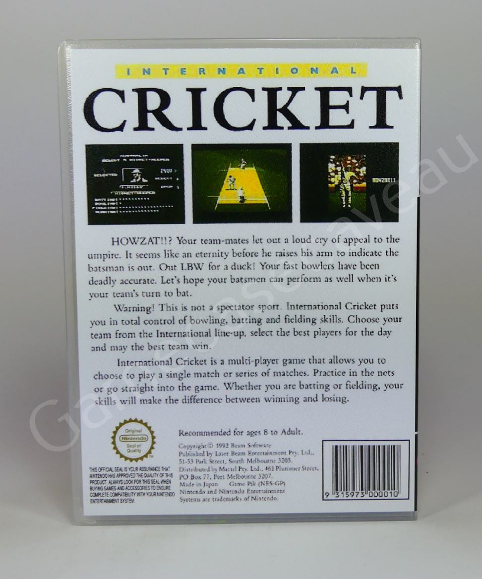 International Cricket - NES Replacement Case