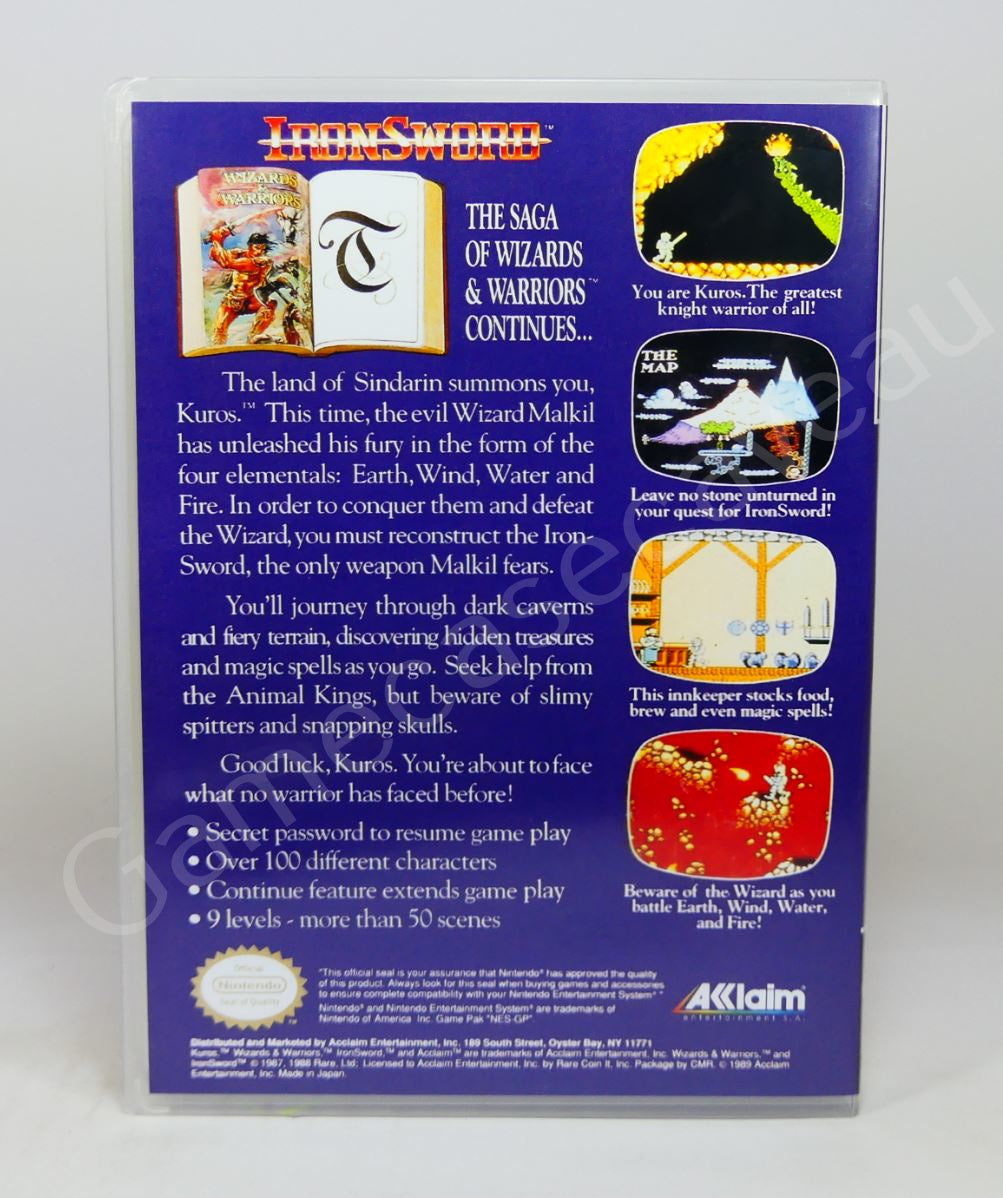 Ironsword Wizards & Warriors II - NES Replacement Case