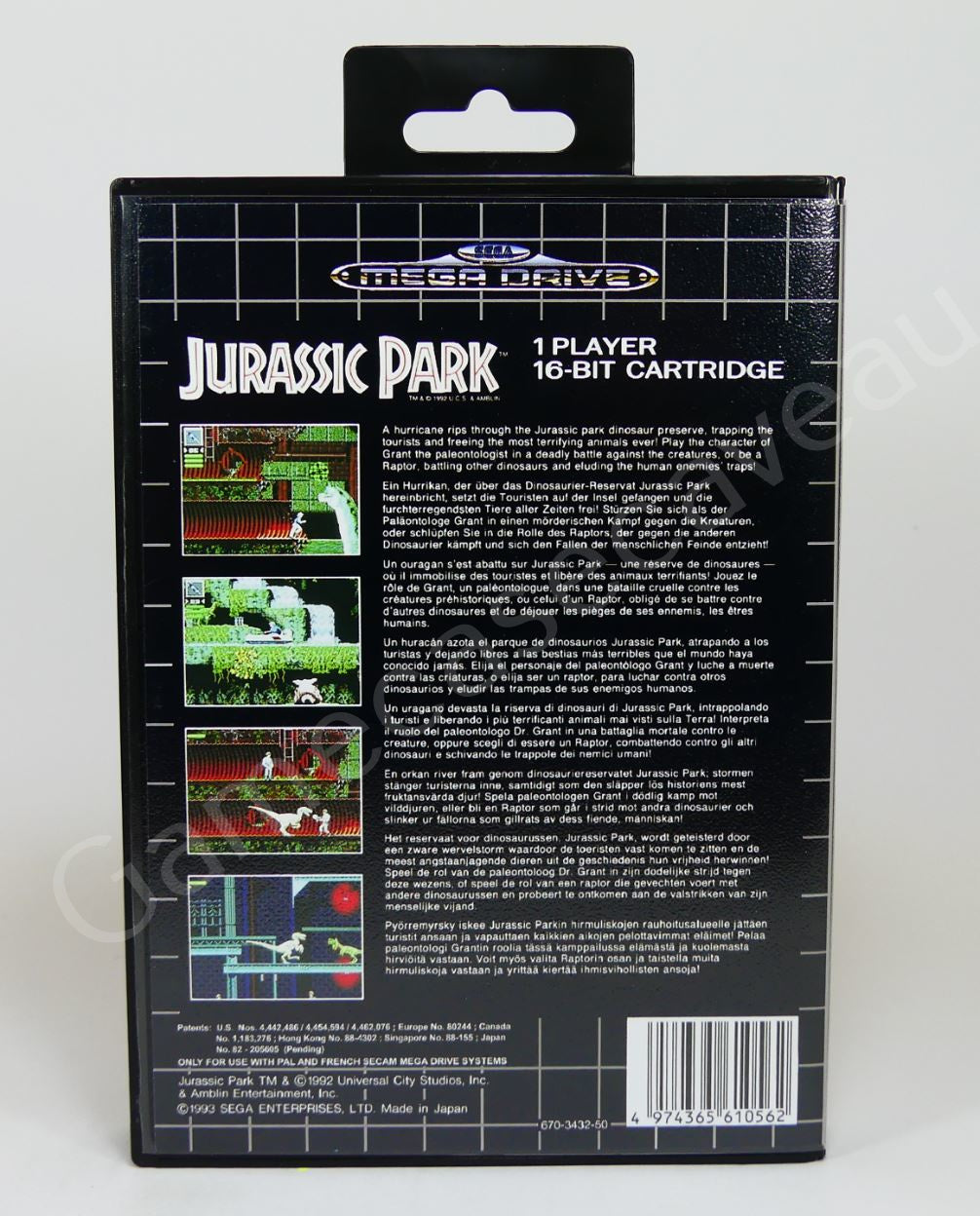 Jurassic Park - SMD Replacement Case