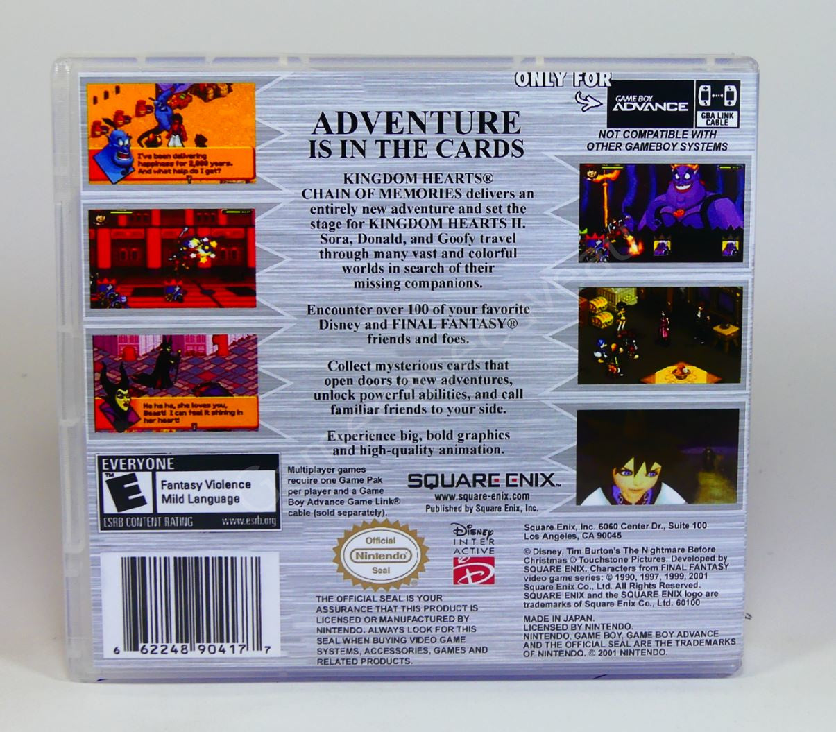 Kingdom Hearts Chain of Memories - GBA Replacement Case