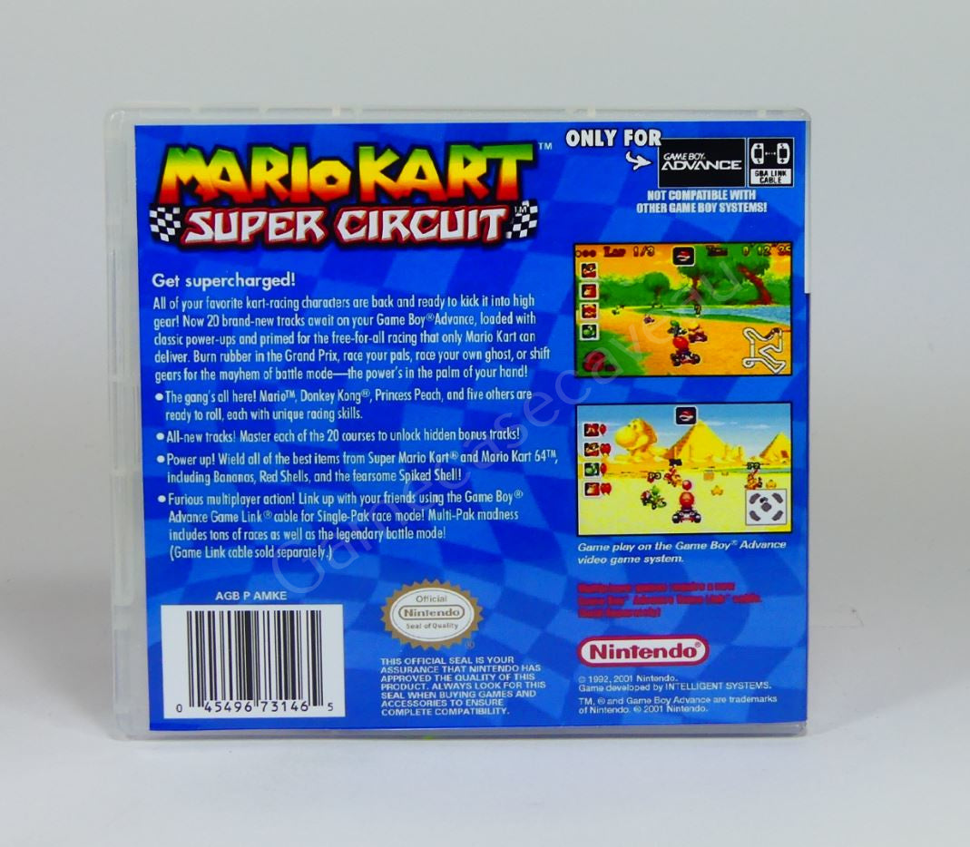 Mario Kart Super Circuit - GBA Replacement Case