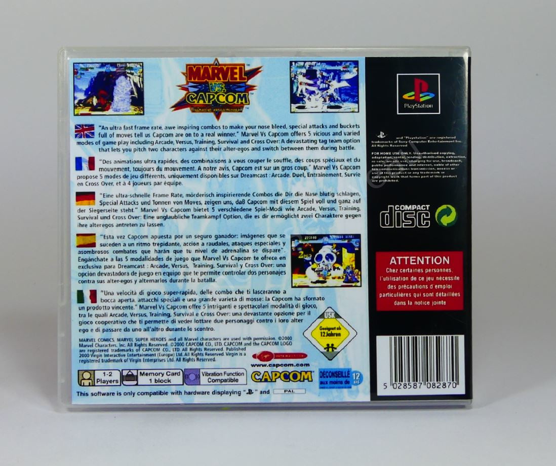 Marvel vs Capcom Clash of Super Heroes - PS1 Replacement Case