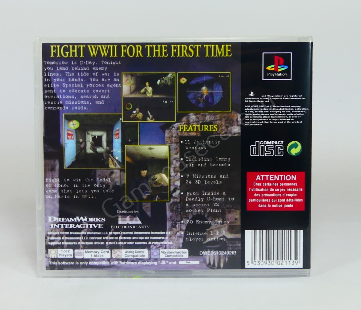 Medal of Honor - PS1 Replacement Case