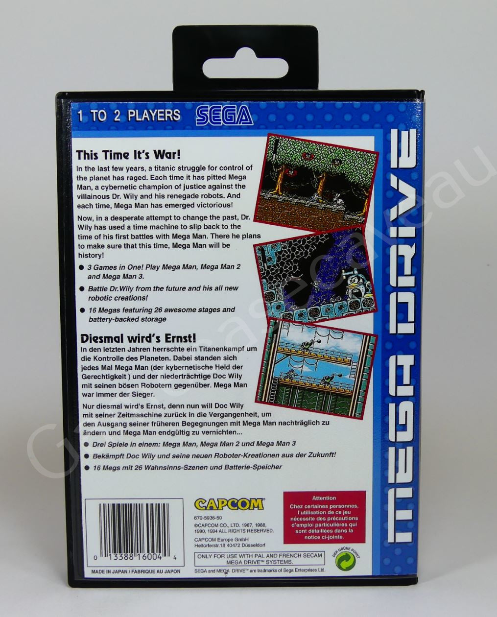 Mega Man The Wily Wars - SMD Replacement Case