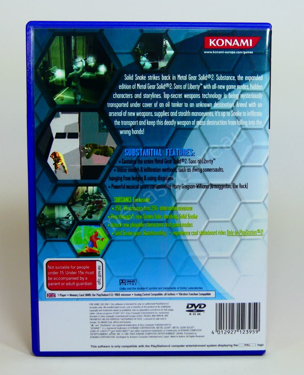 Metal Gear Solid 2 Substance - PS2 Replacement Case