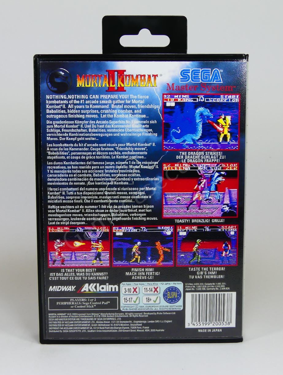 Mortal Kombat II - SMS Replacement Case