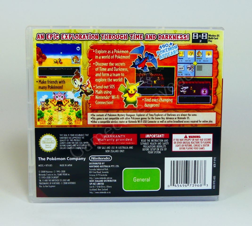 Pokemon Mystery Dungeon Explorers of Darkness - DS Replacement Case