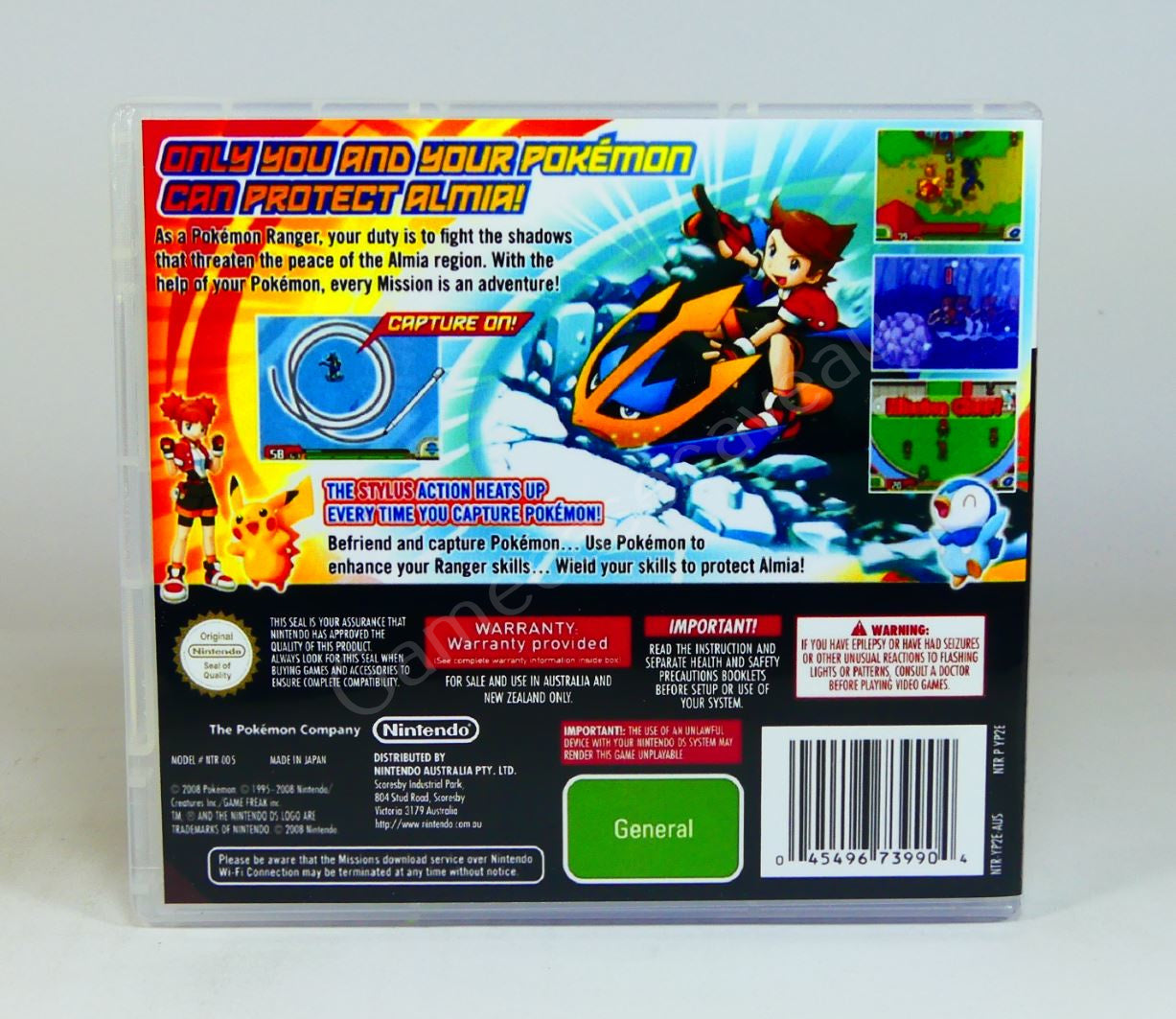 Pokemon Ranger Shadows of Almia - DS Replacement Case