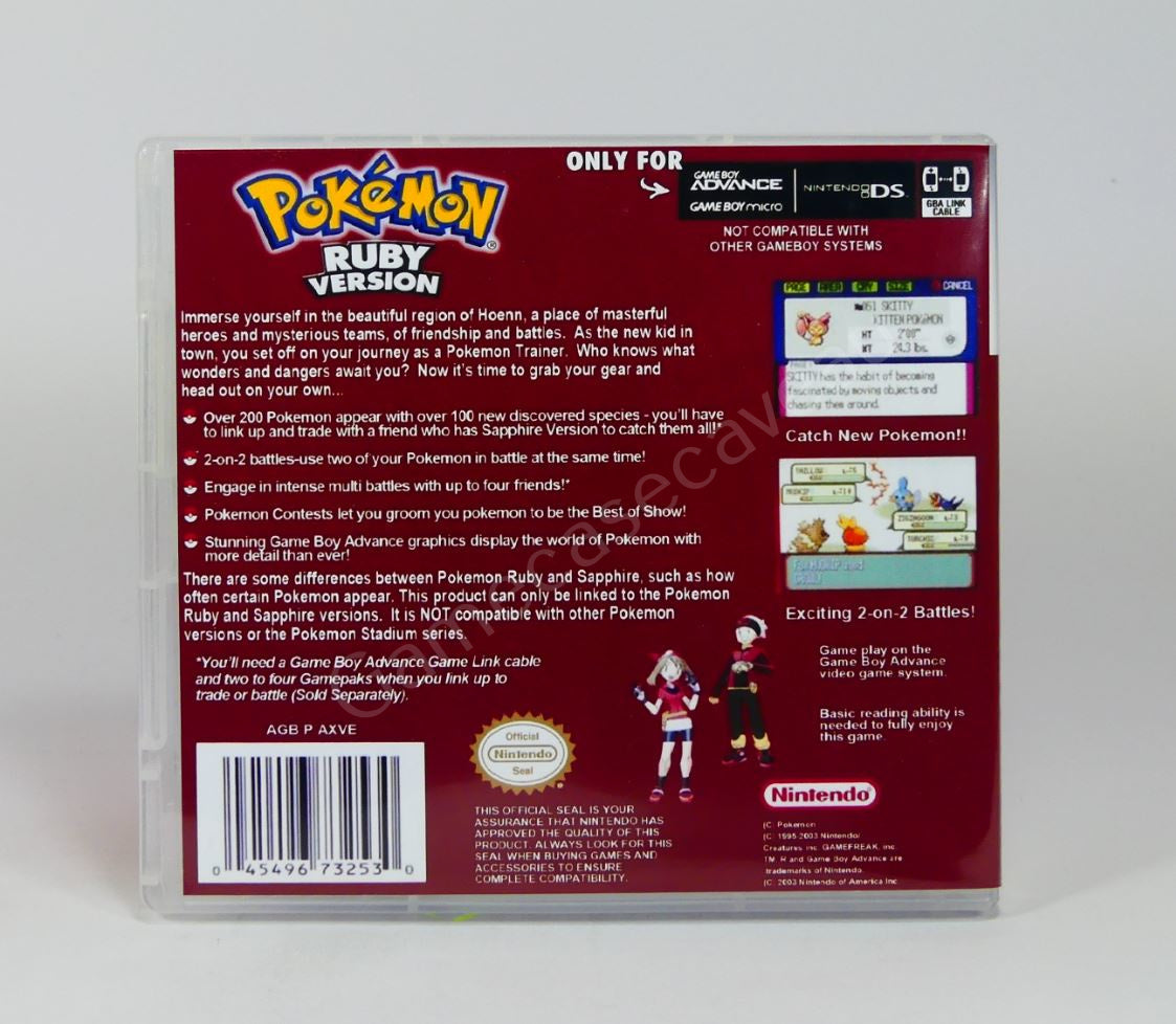 Pokemon Ruby - GBA Replacement Case