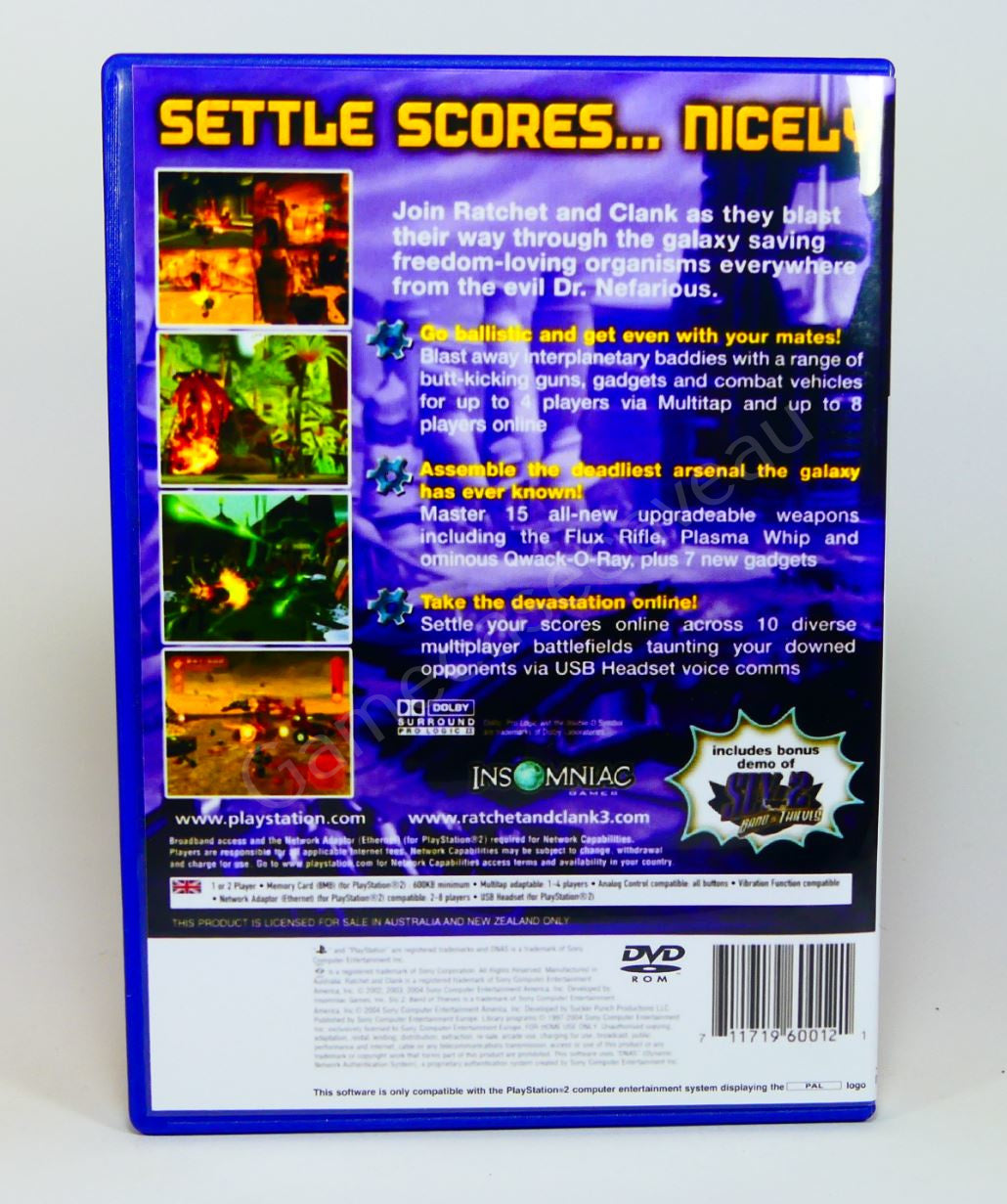 Ratchet & Clank 3 Up Your Arsenal - PS2 Replacement Case