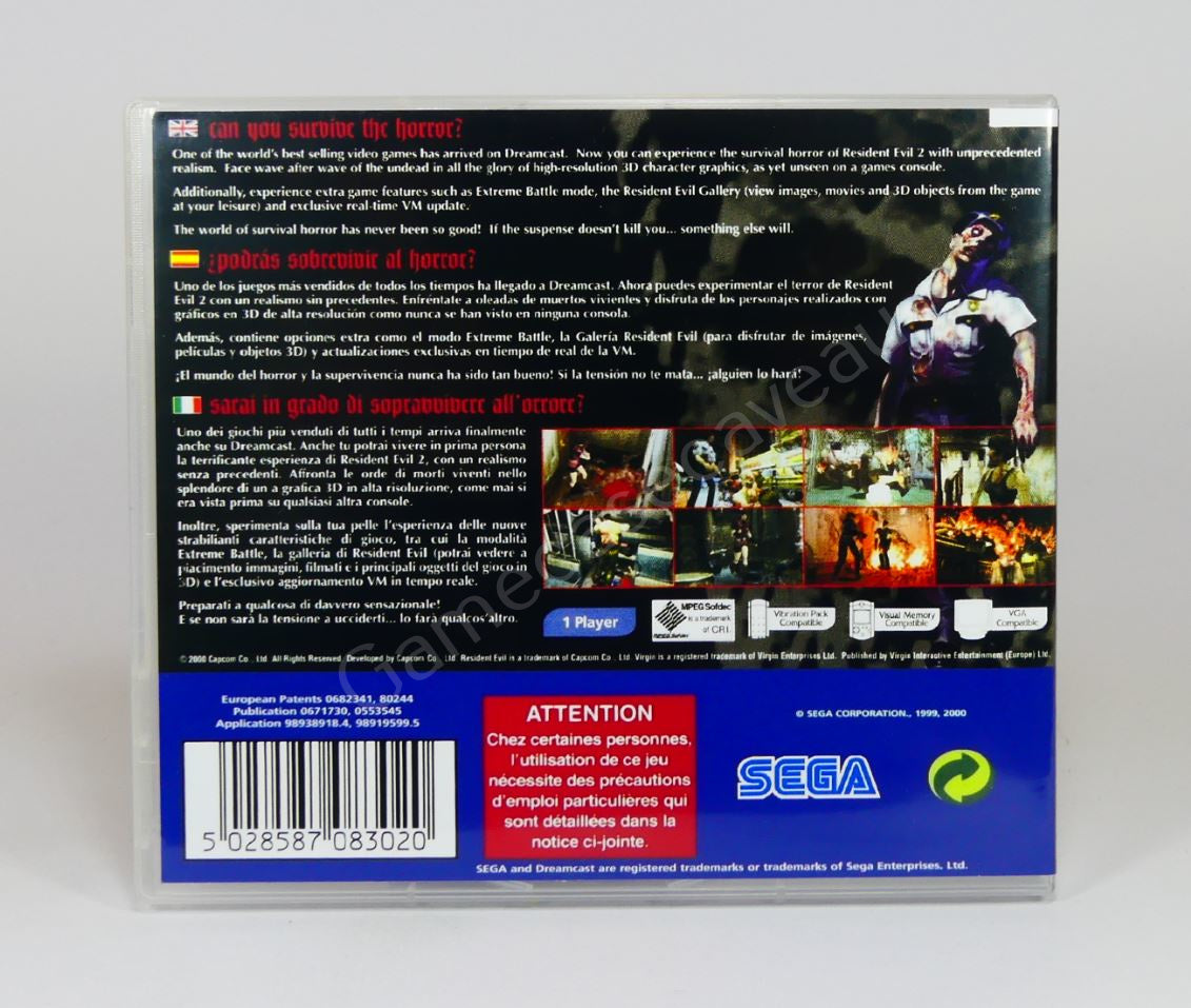 Resident Evil 2 - DC Replacement Case