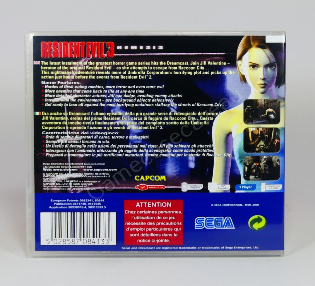 Resident Evil 3 Nemesis - DC Replacement Case
