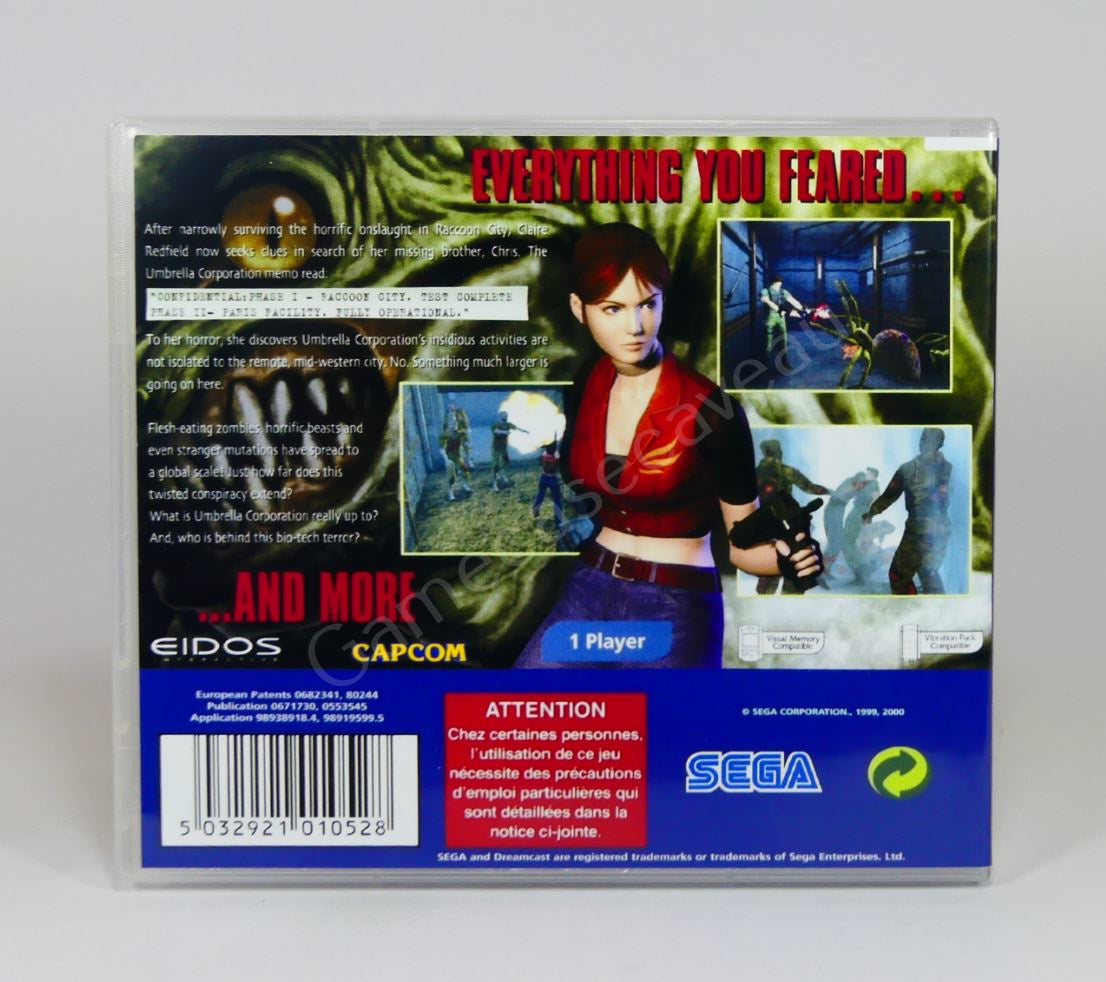 Resident Evil Code Veronica - DC Replacement Case