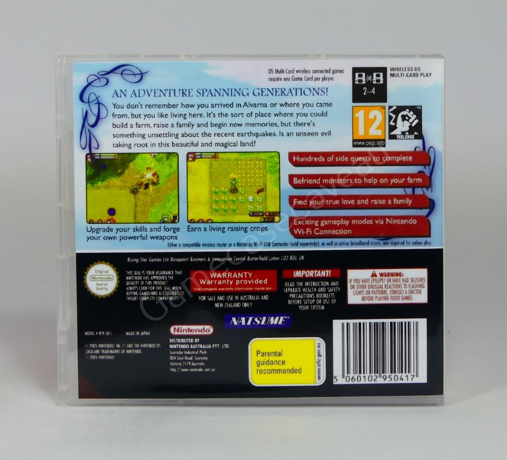 Rune Factory 2 - DS Replacement Case