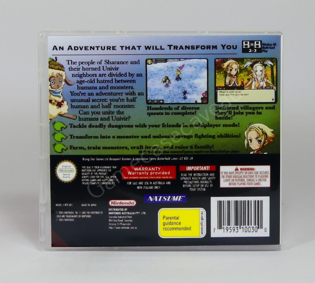 Rune Factory 3 - DS Replacement Case